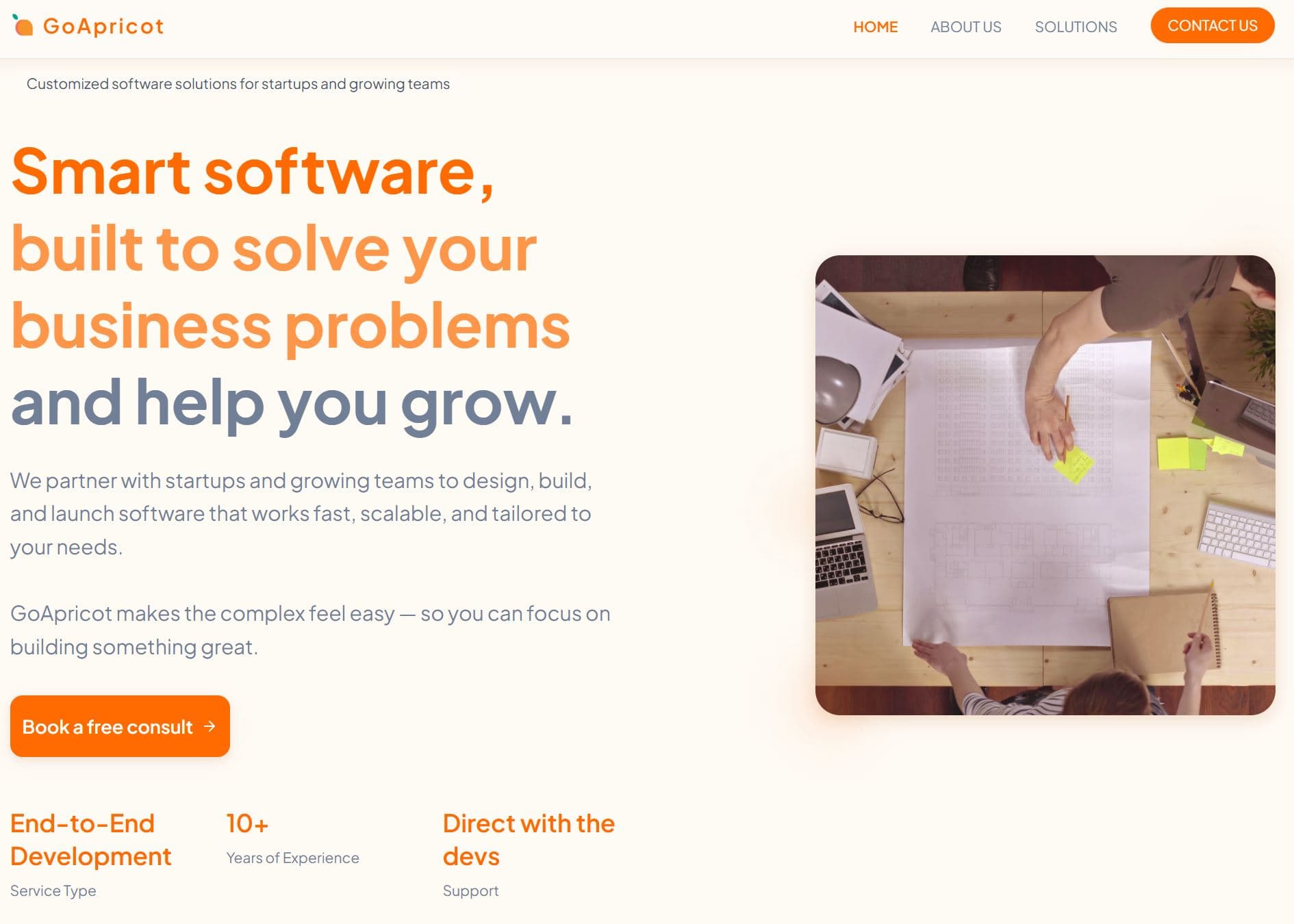 Company website screenshot – slide 1 of 3